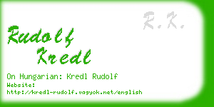 rudolf kredl business card